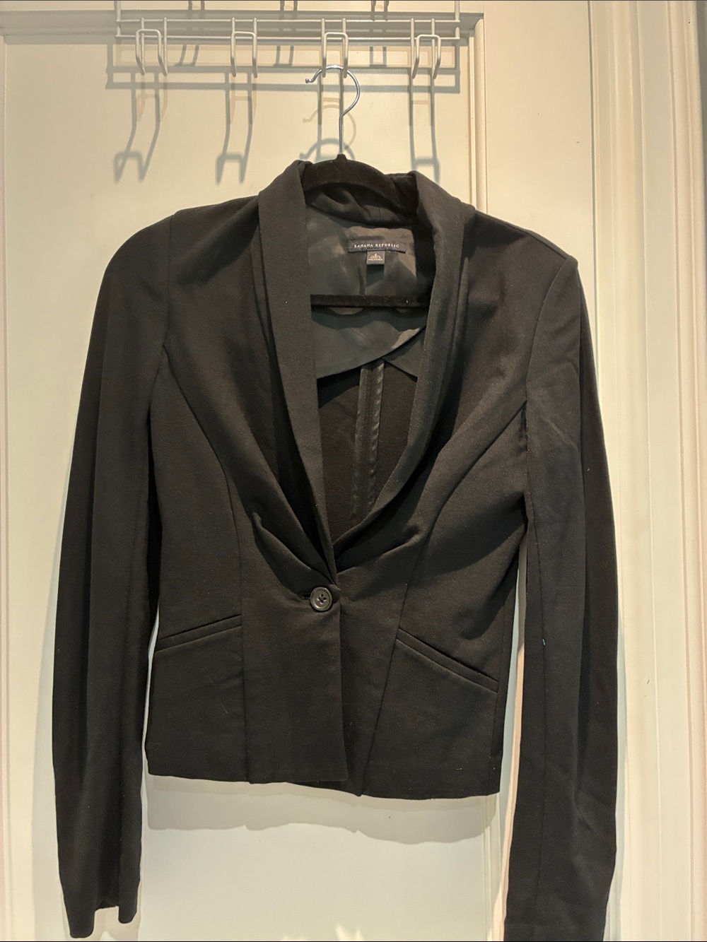 Black Draped Shawl Collar Blazer - Banana Republic 👵MT